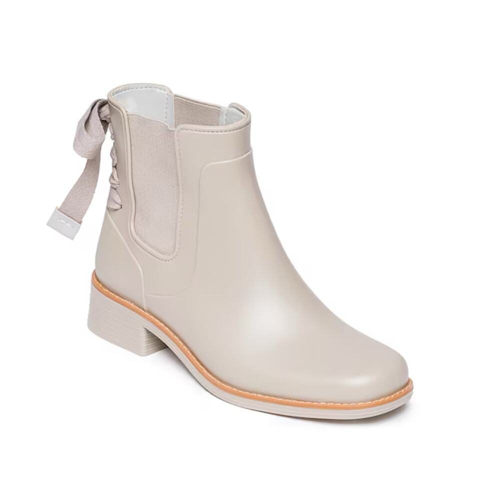 New Bernardo Briton Lace Up Back Rain Boots in Clay PVC Women's Size 11